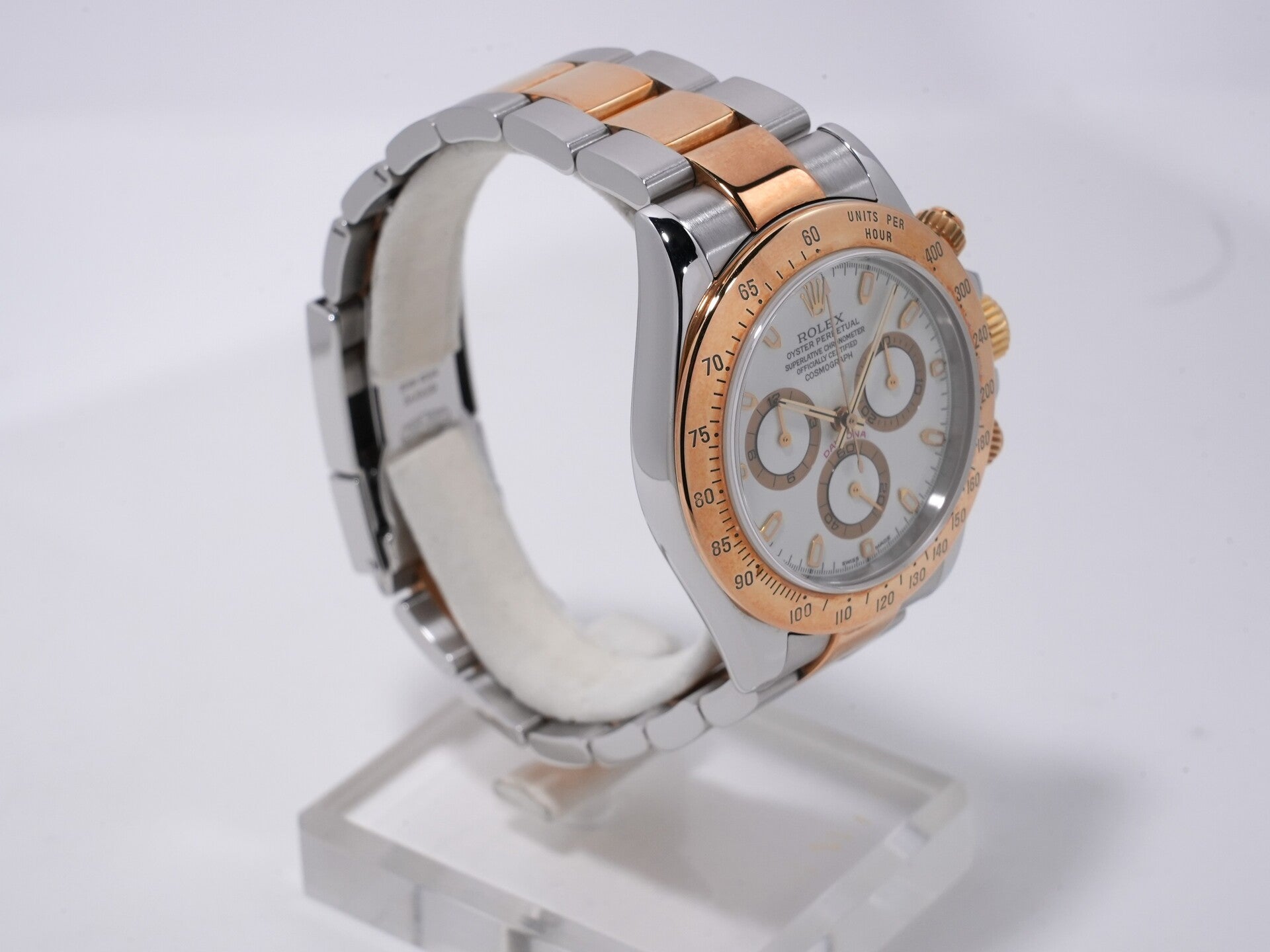 Rolex Daytona Ref. 116523 Stainless Steel/Yellow Gold White Dial Pre-owned 69m6caae