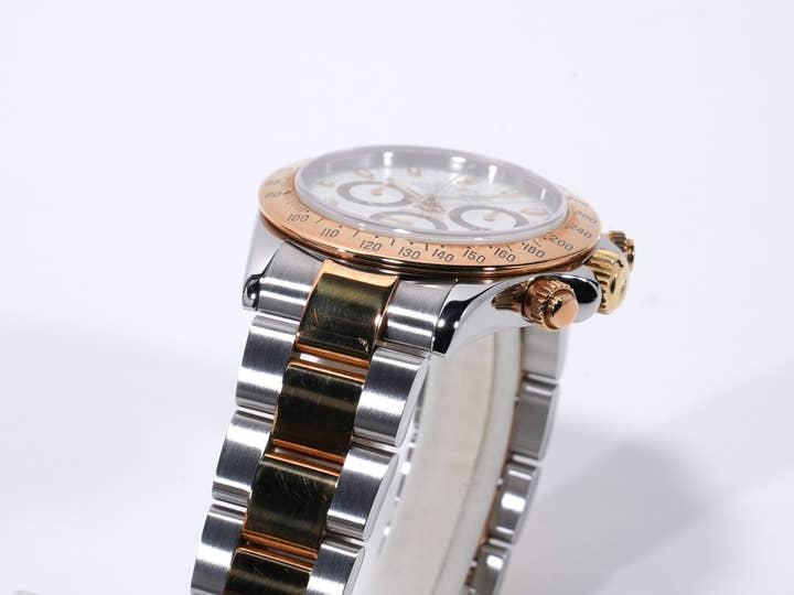 Rolex Daytona Ref. 116523 Stainless Steel/Yellow Gold White Dial Pre-owned 69m6caae