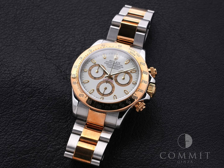 Rolex Daytona Ref. 116523 Stainless Steel/Yellow Gold White Dial Pre-owned 69m6caae