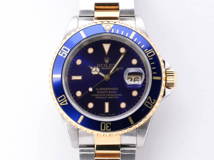 Rolex Submariner Date Ref. 16613 Stainless Steel/Yellow Gold Blue Dial Pre-owned t2bjajca