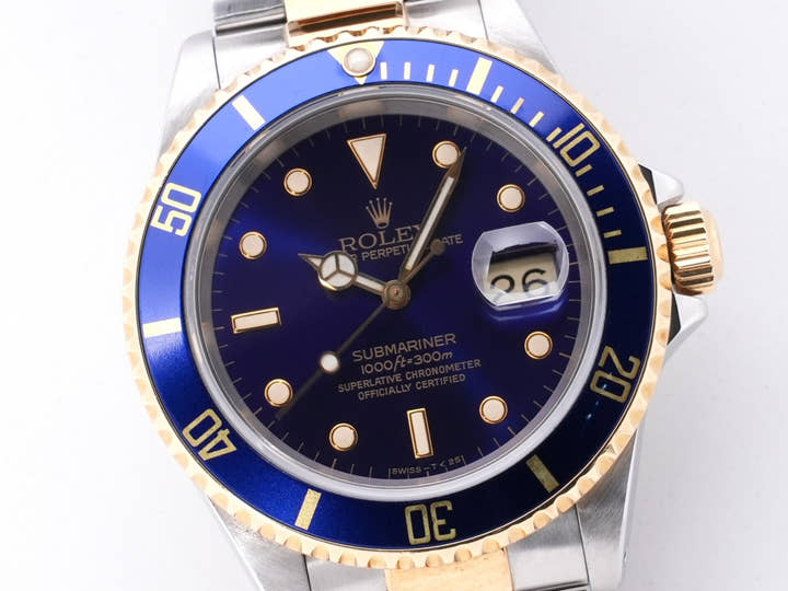 Rolex Submariner Date Ref. 16613 Stainless Steel/Yellow Gold Blue Dial Pre-owned t2bjajca