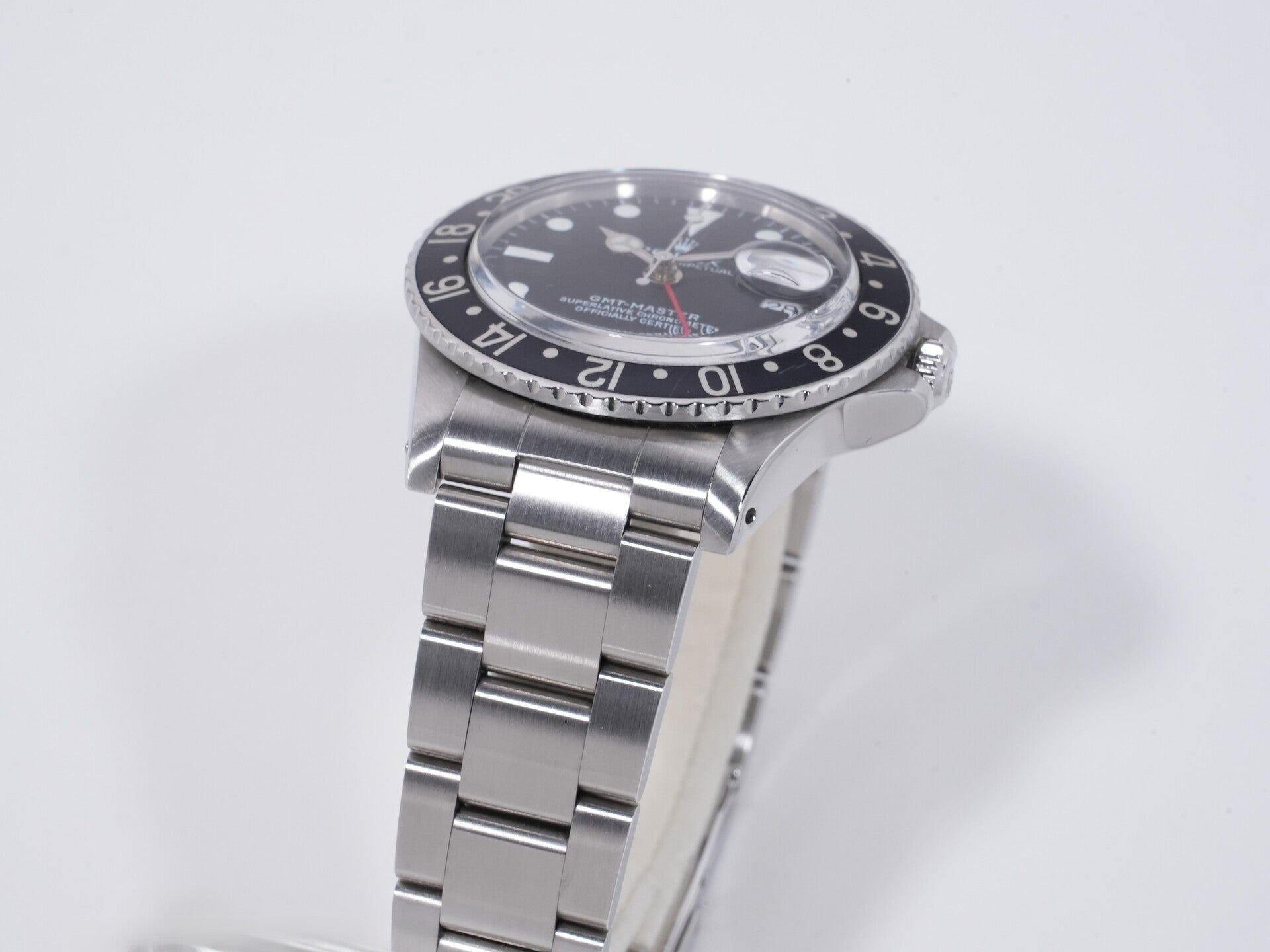 ロレックス GMTマスター Ref.1675 ステンレススチール ブラック文字盤 オイスターブレスレット 中古 25nua7xb
