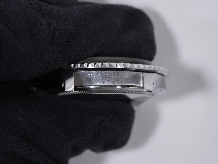 ロレックス GMTマスター Ref.1675 ステンレススチール ブラック文字盤 オイスターブレスレット 中古 25nua7xb