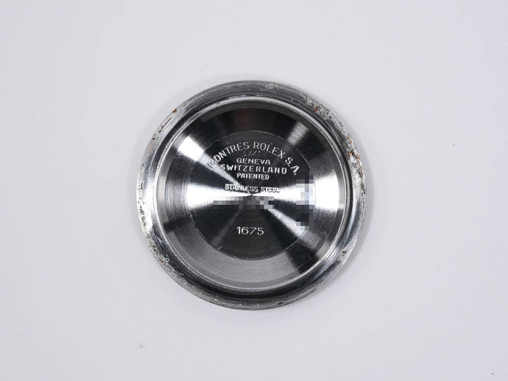 ロレックス GMTマスター Ref.1675 ステンレススチール ブラック文字盤 オイスターブレスレット 中古 25nua7xb