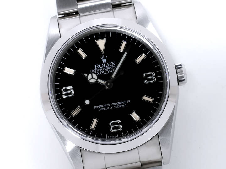 ロレックス エクスプローラーI Ref.14270 ステンレススチール ブラック文字盤 オイスターブレスレット 中古 ufrrnd4u