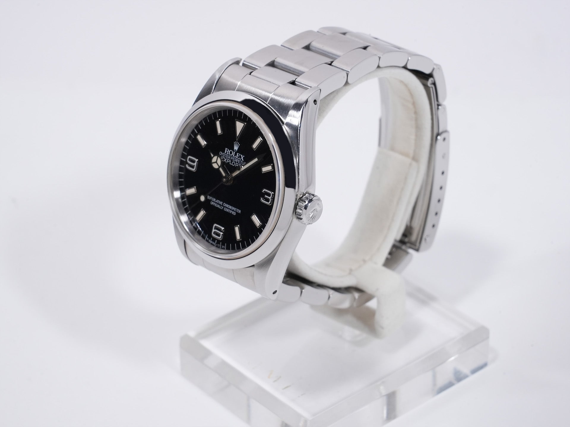 ロレックス エクスプローラーI Ref.14270 ステンレススチール ブラック文字盤 オイスターブレスレット 中古 uwn9bnoe