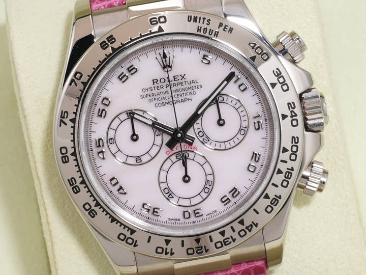 ロレックス デイトナ Ref.116519 ホワイトゴールド ピンクシェル文字盤 中古 mtbf3jxy