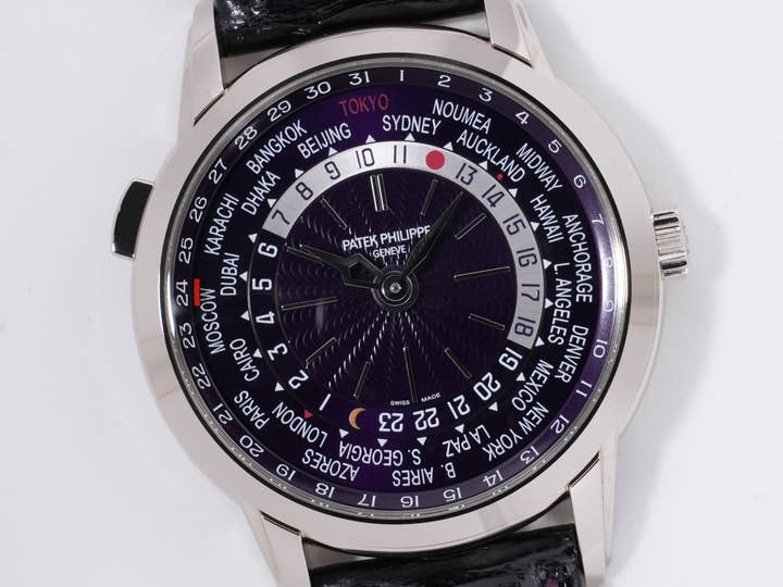 パテックフィリップ コンプリケーション ワールドタイム デイト Ref.5330G-010 ホワイトゴールド パープル文字盤 極美品 4h68crem