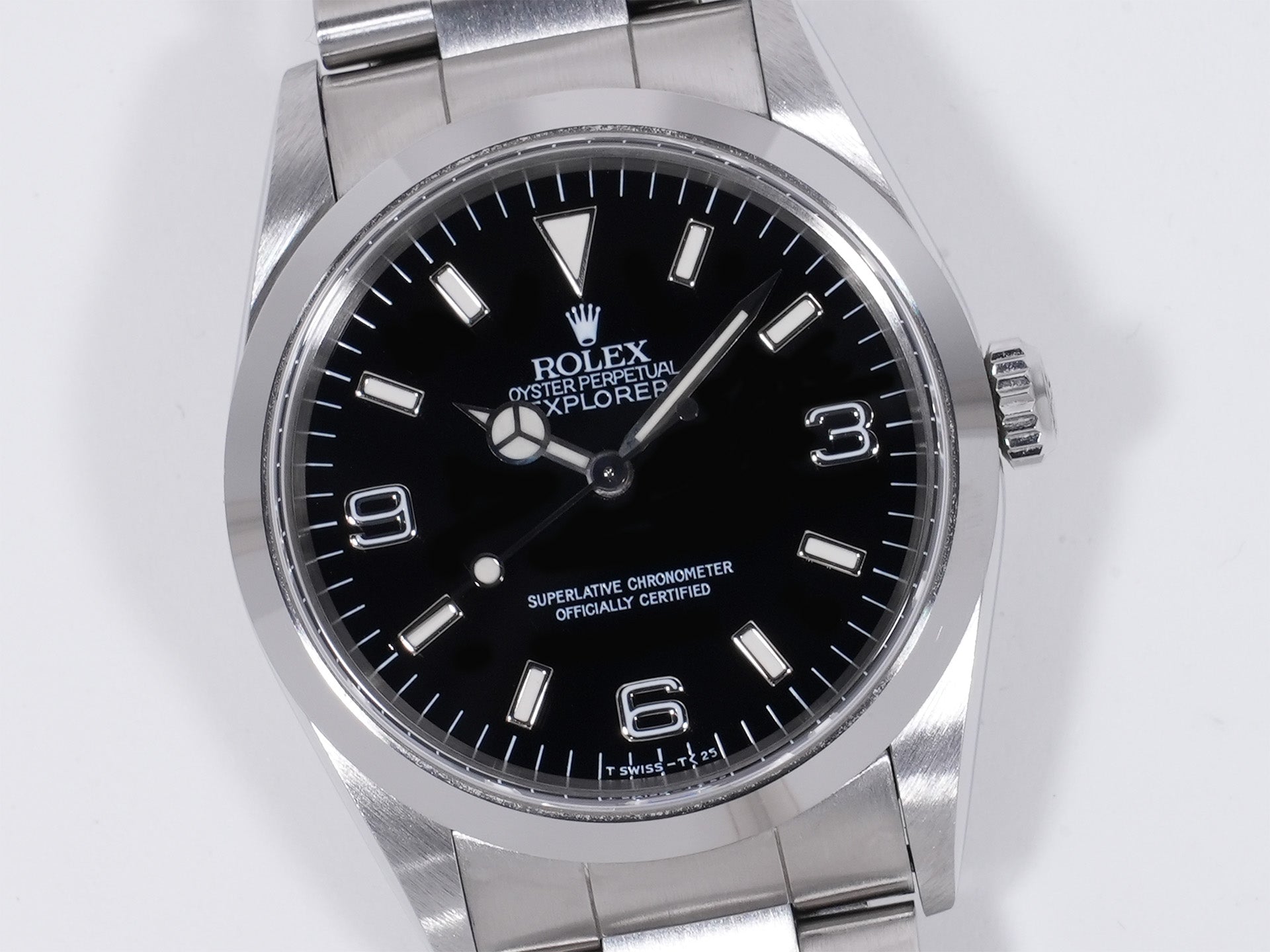 ロレックス エクスプローラーI Ref.14270 ステンレススチール ブラック文字盤 オイスターブレスレット 美中古 a4dmk9hy