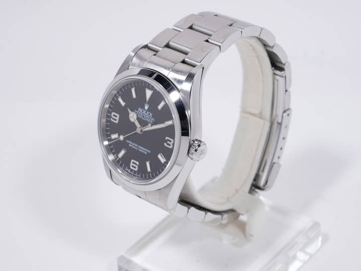 ロレックス エクスプローラーI Ref.14270 ステンレススチール ブラック文字盤 オイスターブレスレット 美中古 a4dmk9hy