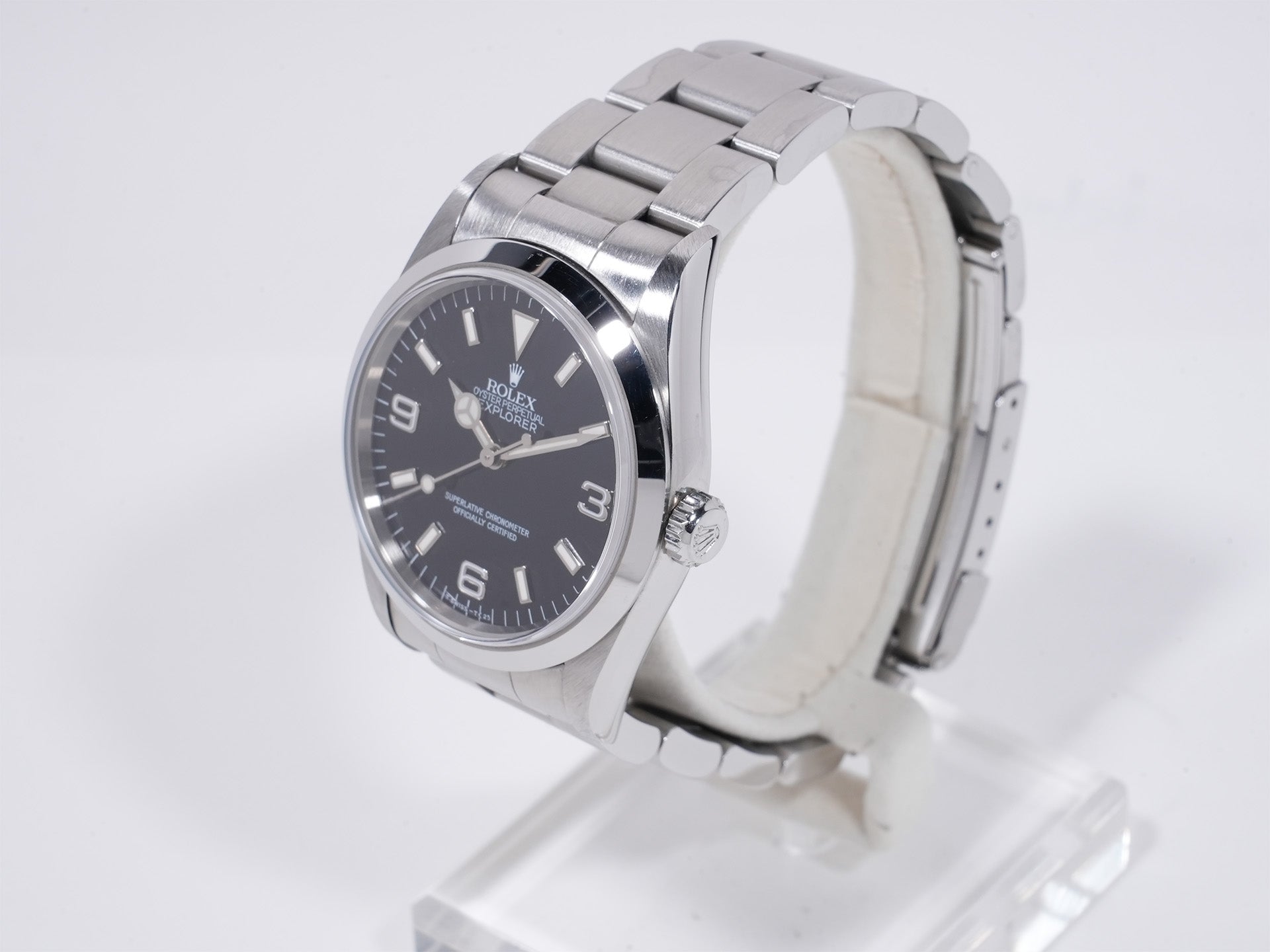 ロレックス エクスプローラーI Ref.14270 ステンレススチール ブラック文字盤 オイスターブレスレット 美中古 a4dmk9hy