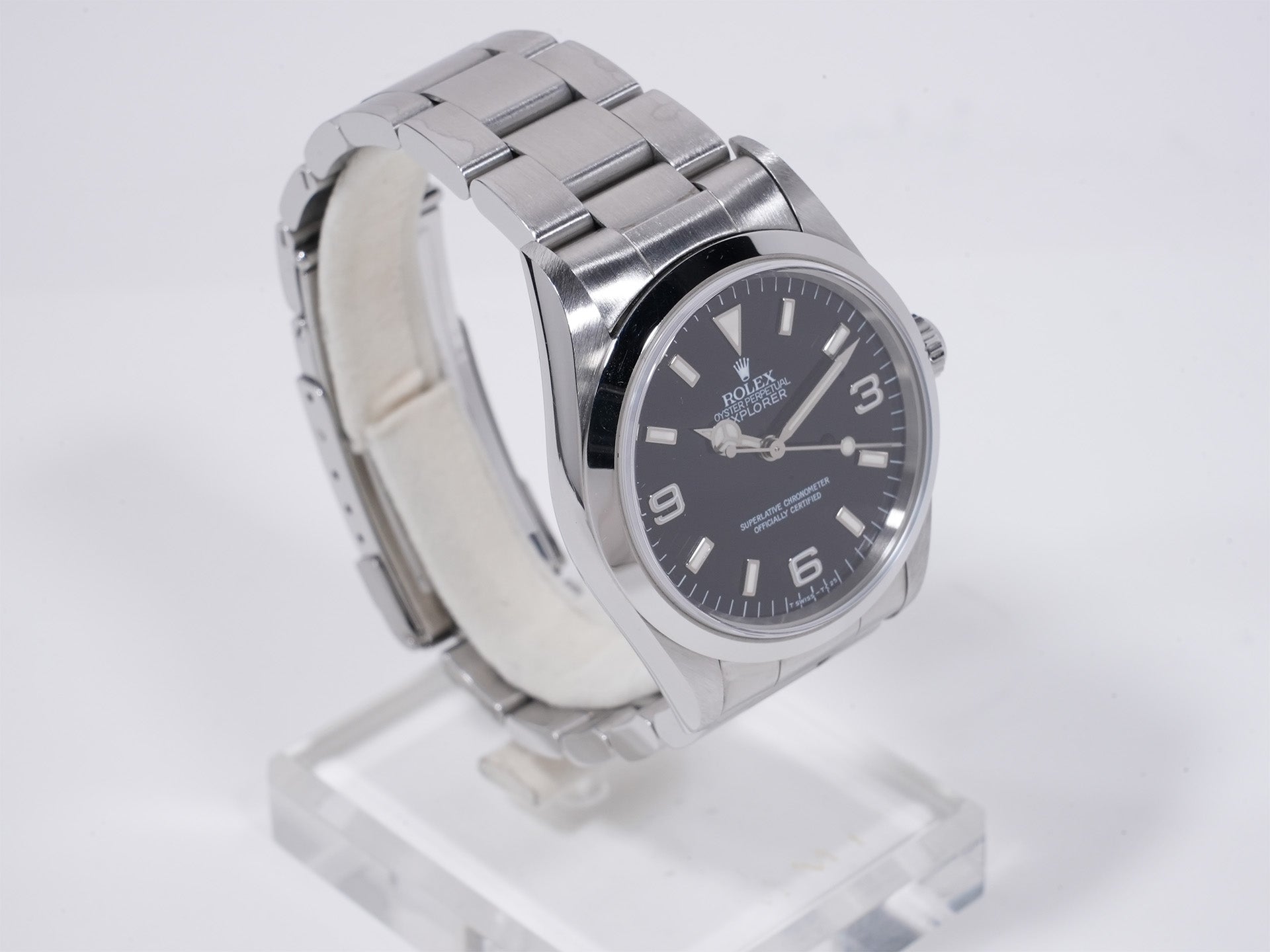 ロレックス エクスプローラーI Ref.14270 ステンレススチール ブラック文字盤 オイスターブレスレット 美中古 a4dmk9hy