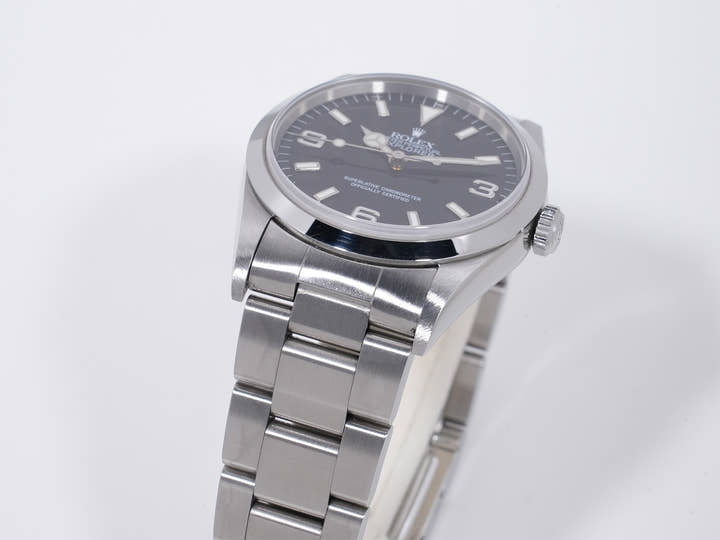 ロレックス エクスプローラーI Ref.14270 ステンレススチール ブラック文字盤 オイスターブレスレット 美中古 a4dmk9hy