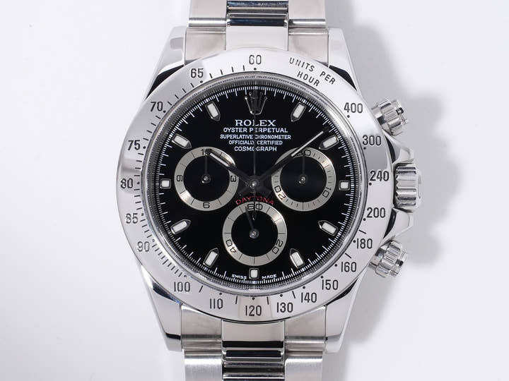ロレックス デイトナ Ref.116520 ステンレススチール ブラック文字盤 中古 9q4fazyo