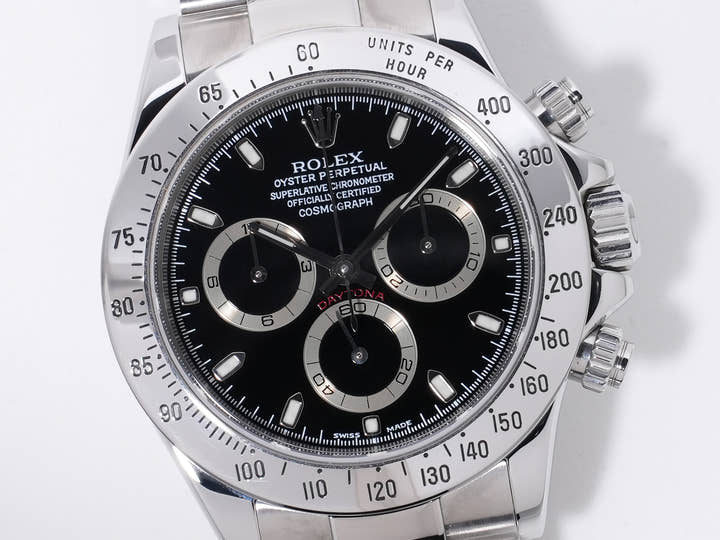 ロレックス デイトナ Ref.116520 ステンレススチール ブラック文字盤 中古 9q4fazyo