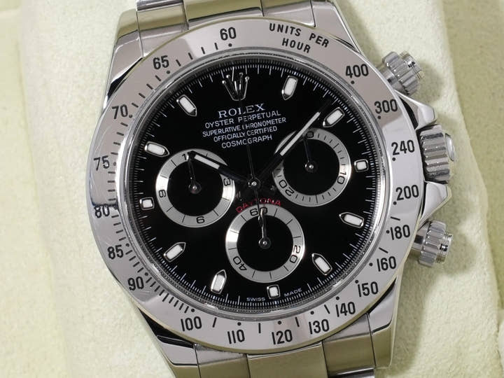 ロレックス デイトナ Ref.116520 ステンレススチール ブラック文字盤 中古 ypqywm79