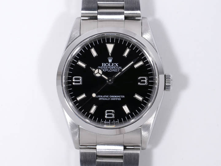 ロレックス エクスプローラーI Ref.14270 ステンレススチール ブラック文字盤 オイスターブレスレット 中古 vaniaxgf