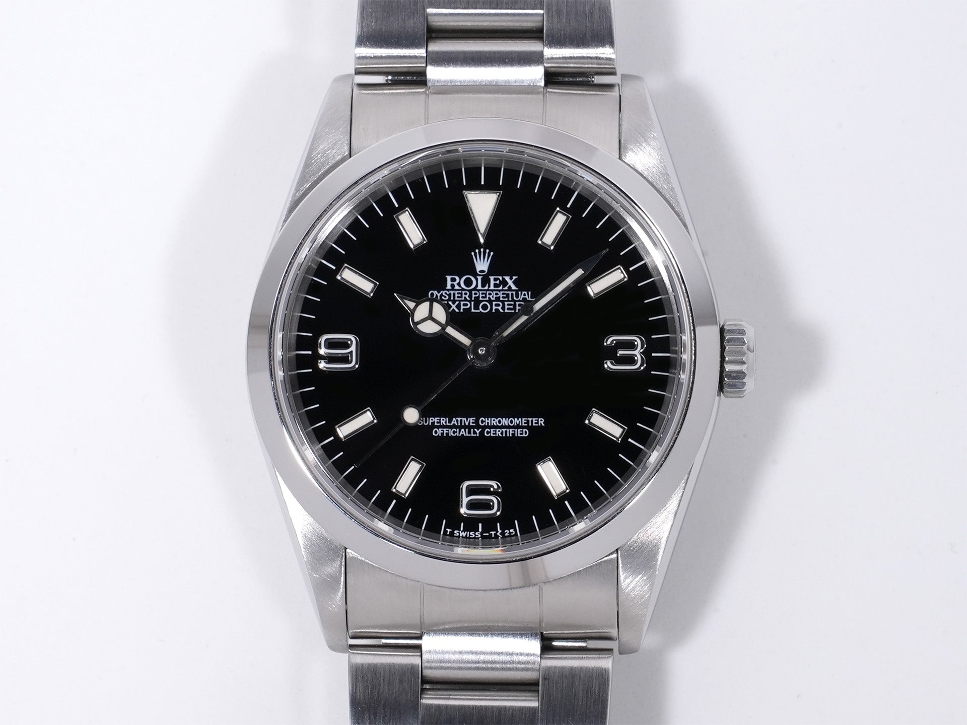 ロレックス エクスプローラーI Ref.14270 ステンレススチール ブラック文字盤 オイスターブレスレット 中古 vaniaxgf