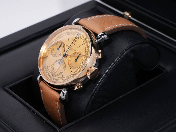 オーデマピゲ リマスター 01 クロノグラフ Ref.26595SR.OO.A032VE.01 ステンレススチール/ピンクゴールド イエローゴールドカラー文字盤 中古 gcn4b4xa