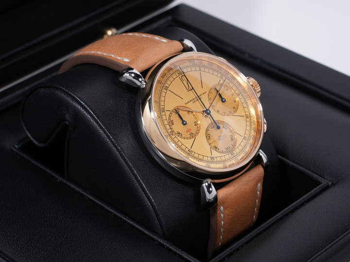 オーデマピゲ リマスター 01 クロノグラフ Ref.26595SR.OO.A032VE.01 ステンレススチール/ピンクゴールド イエローゴールドカラー文字盤 中古 gcn4b4xa