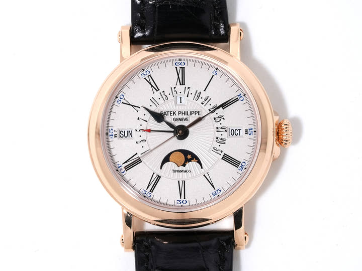 パテックフィリップ パーペチュアルカレンダー レトログラード  TIFFANY＆CO. Ref.5159R-001 ローズゴールド シルバー文字盤 美中古 7pe4ux3f