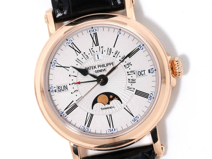 パテックフィリップ パーペチュアルカレンダー レトログラード  TIFFANY＆CO. Ref.5159R-001 ローズゴールド シルバー文字盤 美中古 7pe4ux3f