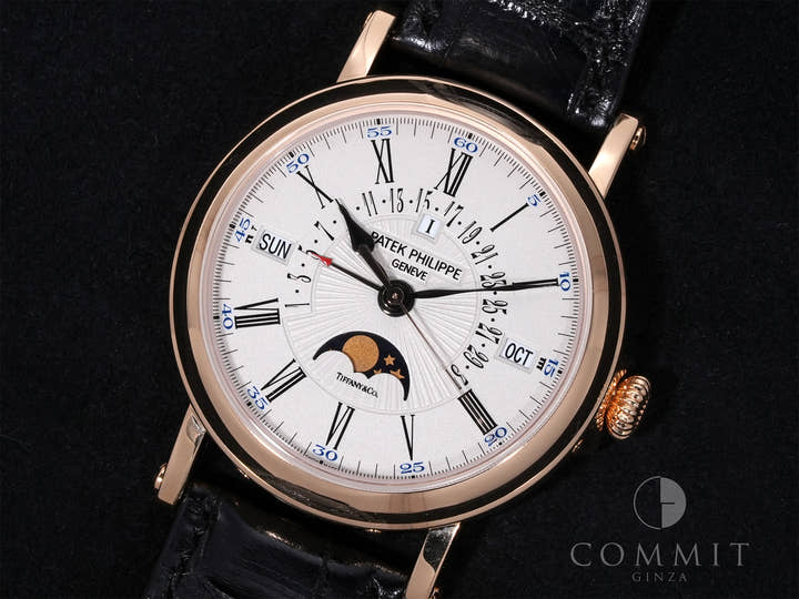 パテックフィリップ パーペチュアルカレンダー レトログラード  TIFFANY＆CO. Ref.5159R-001 ローズゴールド シルバー文字盤 美中古 7pe4ux3f