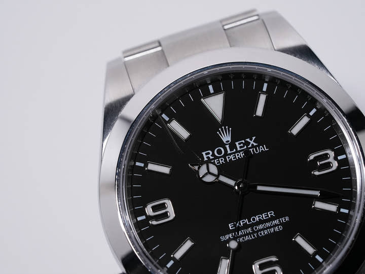 ロレックス エクスプローラーI Ref.214270 ステンレススチール ブラック文字盤 オイスターブレスレット 中古 adtcd5aq