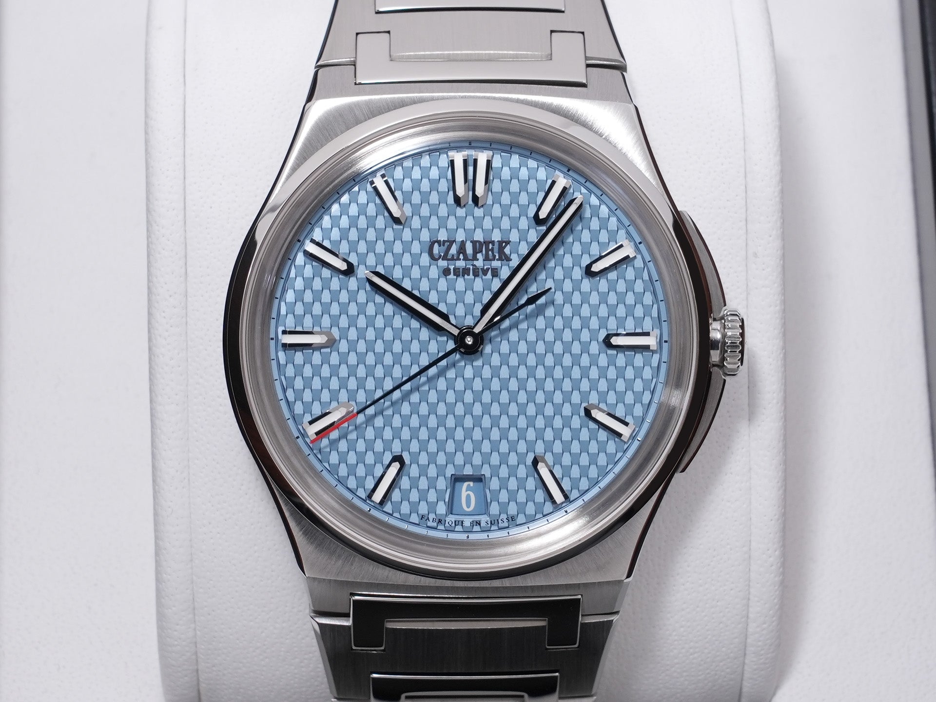 チャペック アンタークティック パサージュ ドゥ ドレーク グレイシャーブルー S Ref.- ステンレススチール グレイシャーブルー文字盤 未使用 339tpwfh
