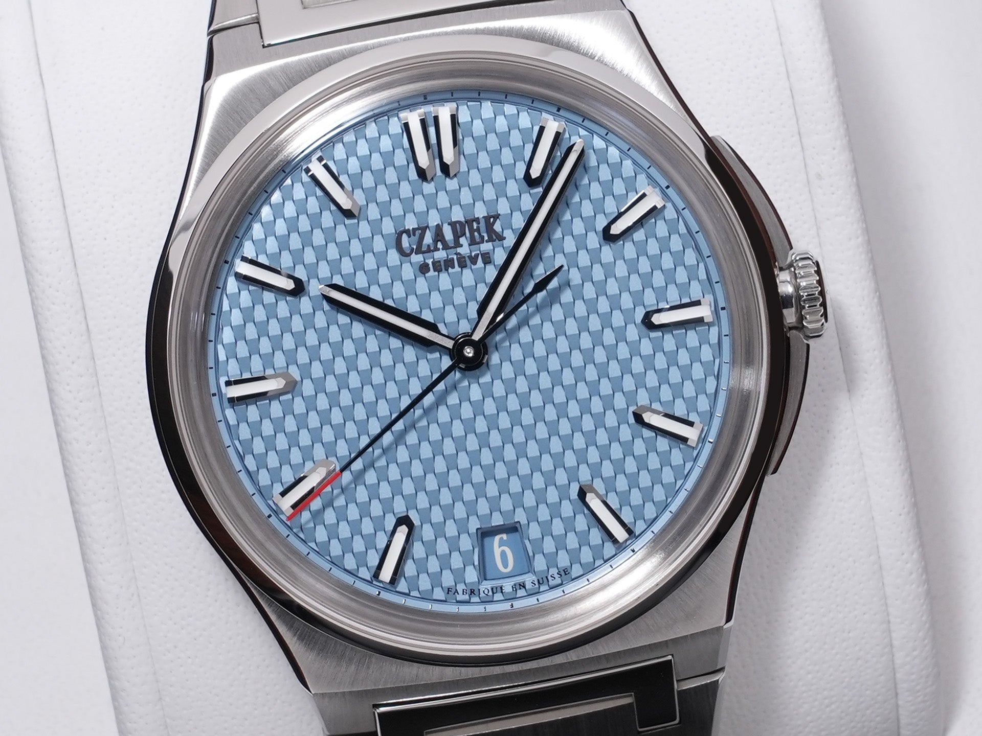 チャペック アンタークティック パサージュ ドゥ ドレーク グレイシャーブルー S Ref.- ステンレススチール グレイシャーブルー文字盤 未使用 339tpwfh