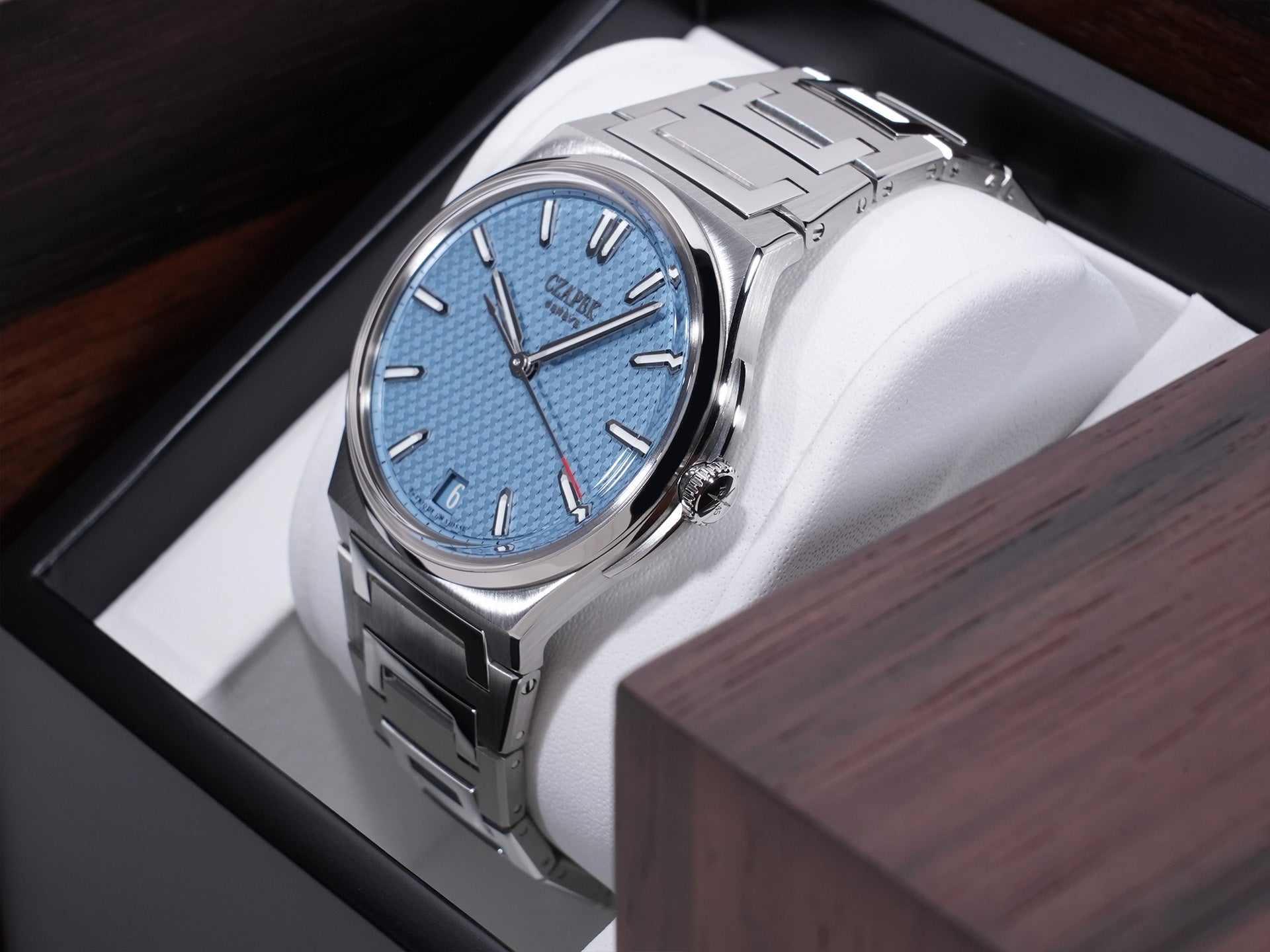 チャペック アンタークティック パサージュ ドゥ ドレーク グレイシャーブルー S Ref.- ステンレススチール グレイシャーブルー文字盤 未使用 339tpwfh