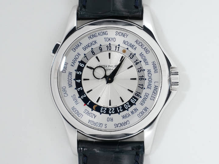 パテックフィリップ コンプリケーション ワールドタイム Ref.5130G-001 ホワイトゴールド シルバー文字盤 中古 uspxe9oc