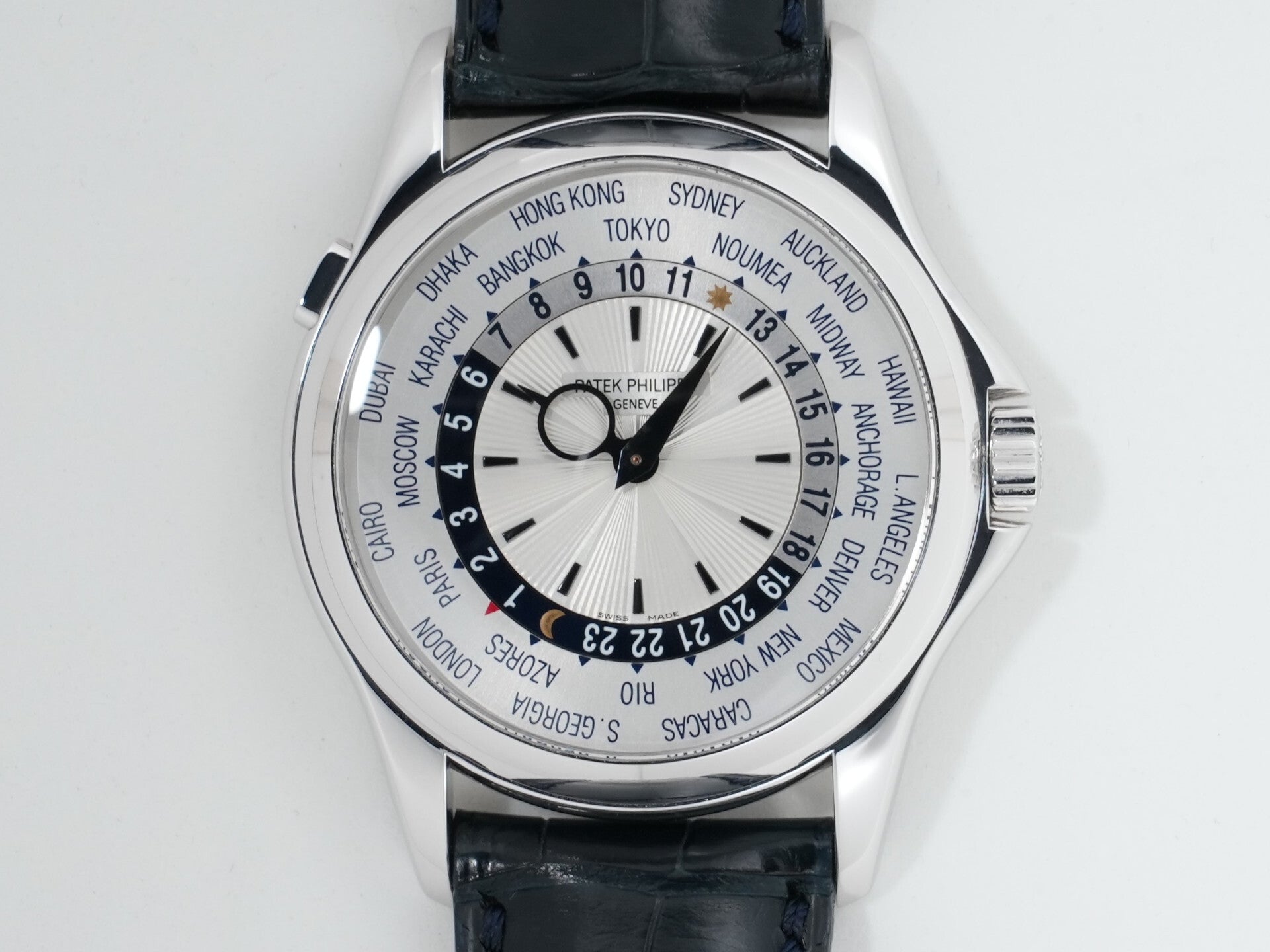 パテックフィリップ コンプリケーション ワールドタイム Ref.5130G-001 ホワイトゴールド シルバー文字盤 中古 uspxe9oc