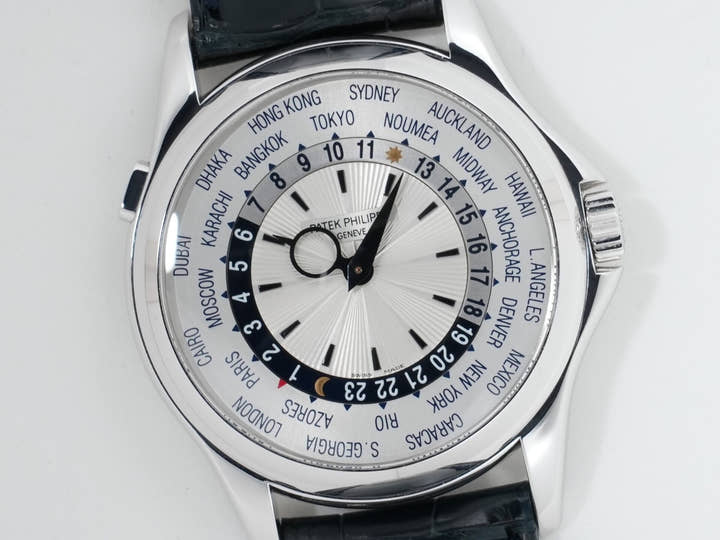 パテックフィリップ コンプリケーション ワールドタイム Ref.5130G-001 ホワイトゴールド シルバー文字盤 中古 uspxe9oc