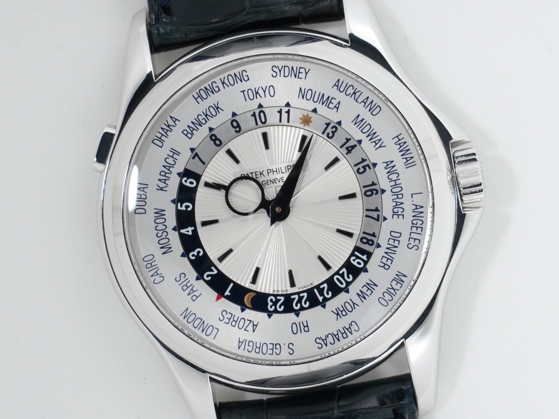 パテックフィリップ コンプリケーション ワールドタイム Ref.5130G-001 ホワイトゴールド シルバー文字盤 中古 uspxe9oc