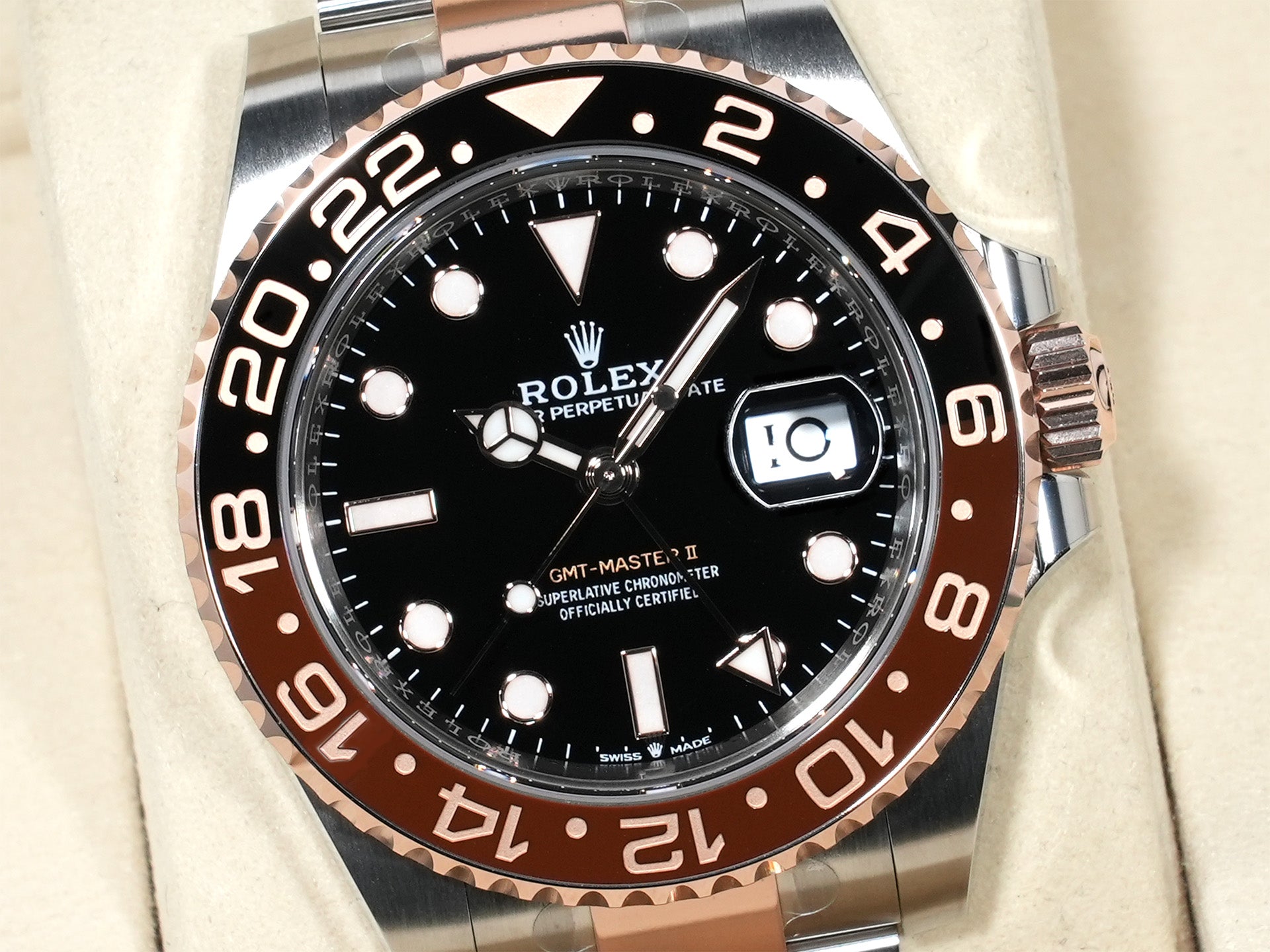 Rolex GMT-Master II Ref. 126711CHNR Stainless Steel/Everose Gold Black Dial Oyster Bracelet Unused 28jtasqx