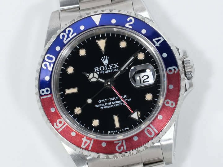 ロレックス GMTマスター Ref.16700 ステンレススチール ブラック文字盤 オイスターブレスレット 美中古 hccb7sv6