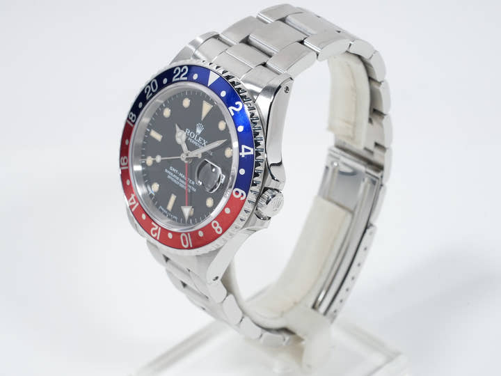 ロレックス GMTマスター Ref.16700 ステンレススチール ブラック文字盤 オイスターブレスレット 美中古 hccb7sv6