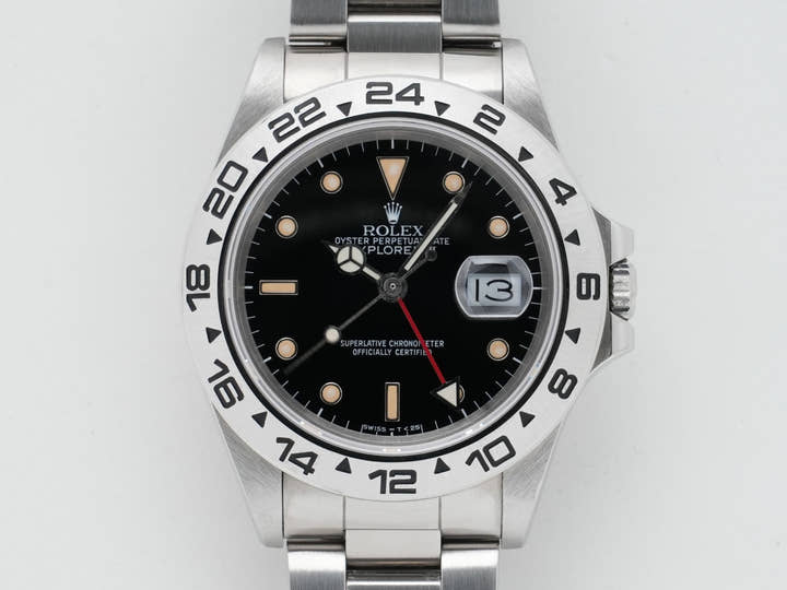 ロレックス エクスプローラーII Ref.16550 ステンレススチール ブラック文字盤 オイスターブレスレット 中古 3jathfx8