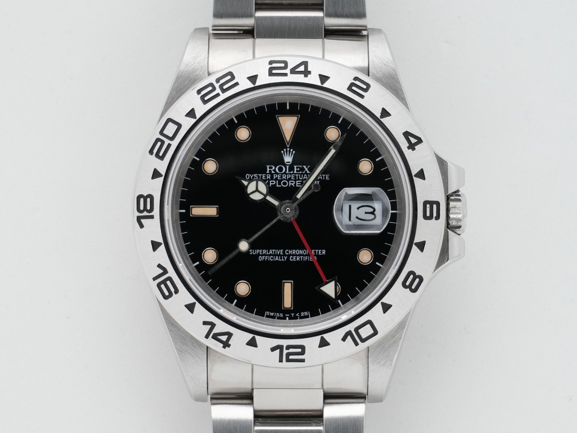 ロレックス エクスプローラーII Ref.16550 ステンレススチール ブラック文字盤 オイスターブレスレット 中古 3jathfx8