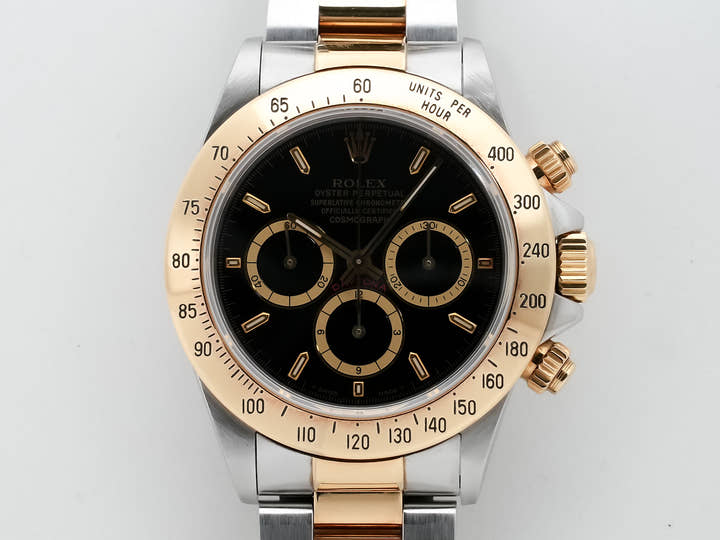 ロレックス デイトナ エルプリメロ Ref.16523 ステンレススチール/イエローゴールド ブラック文字盤 中古 8rrhy6rx