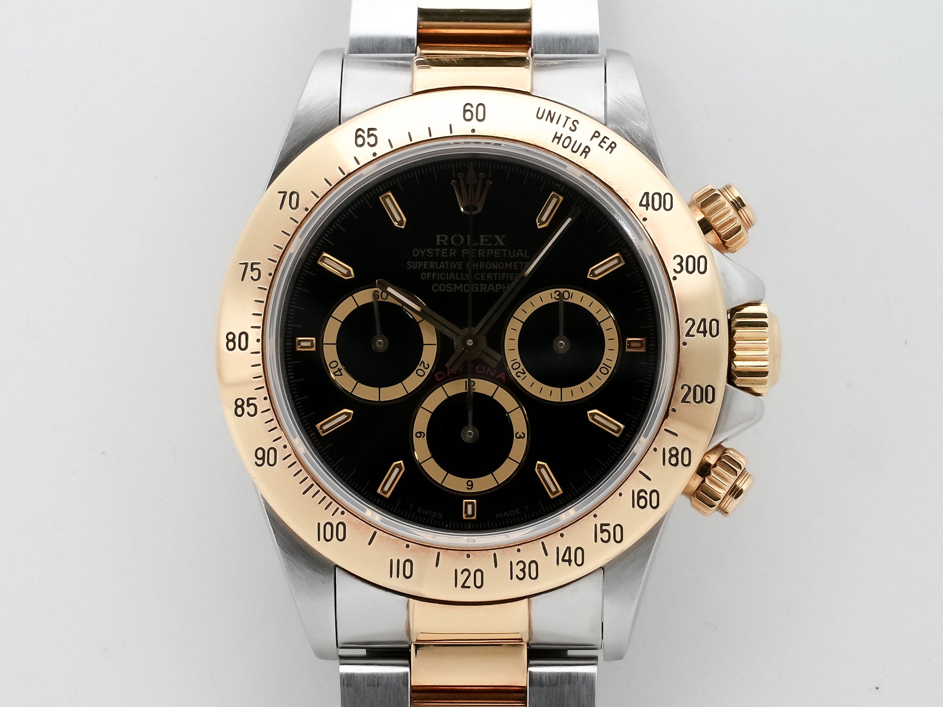 Rolex Daytona El Primero Ref. 16523 Stainless Steel/Yellow Gold Black Dial Pre-owned 8rrhy6rx