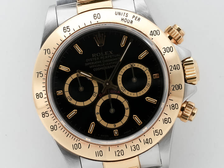ロレックス デイトナ エルプリメロ Ref.16523 ステンレススチール/イエローゴールド ブラック文字盤 中古 8rrhy6rx