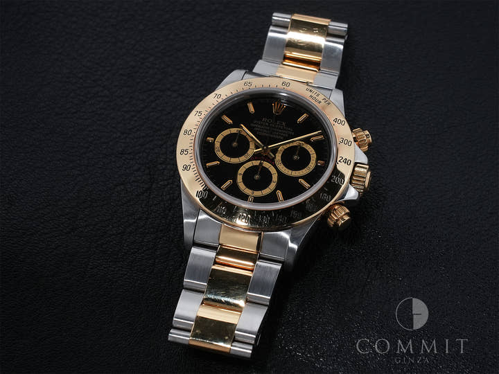 ロレックス デイトナ エルプリメロ Ref.16523 ステンレススチール/イエローゴールド ブラック文字盤 中古 8rrhy6rx