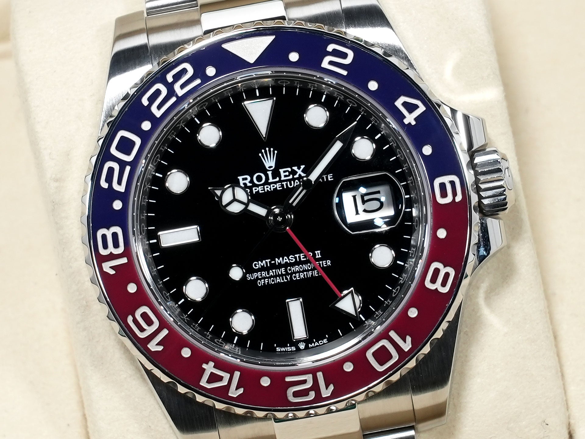 ロレックス GMTマスターII Ref.126710BLRO ステンレススチール ブラック文字盤 オイスターブレスレット 美品 fu6eksqk