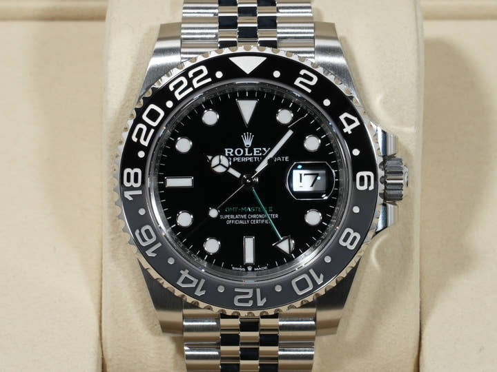 Rolex GMT-Master II Ref. 126710GRNR Stainless Steel Black Dial Jubilee Bracelet Unused v2wnvf3v