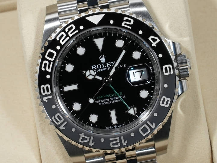 Rolex GMT-Master II Ref. 126710GRNR Stainless Steel Black Dial Jubilee Bracelet Unused v2wnvf3v