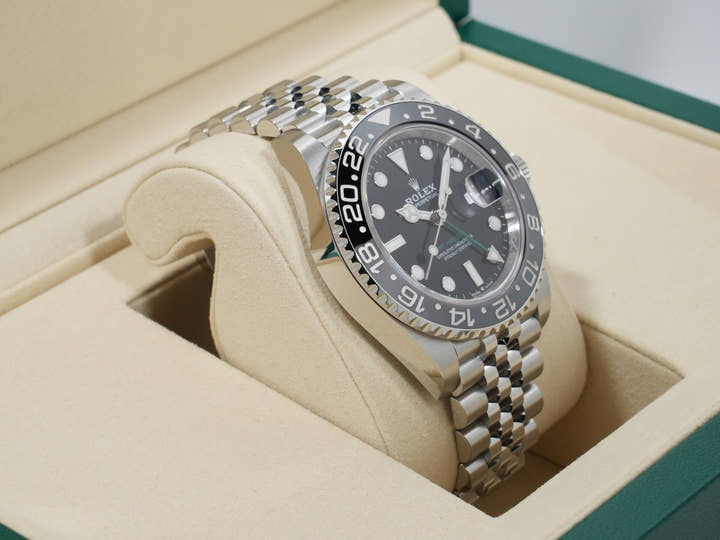 Rolex GMT-Master II Ref. 126710GRNR Stainless Steel Black Dial Jubilee Bracelet Unused v2wnvf3v