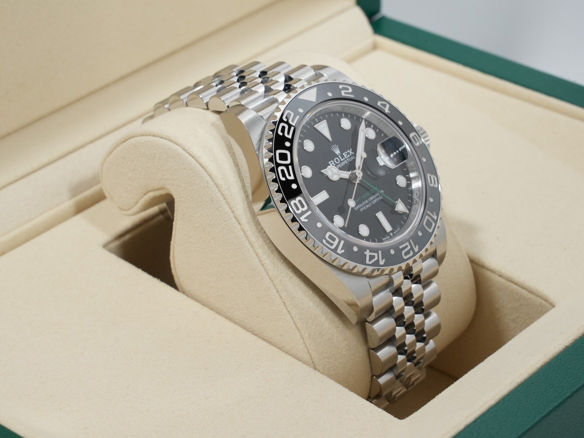 Rolex GMT-Master II Ref. 126710GRNR Stainless Steel Black Dial Jubilee Bracelet Unused v2wnvf3v