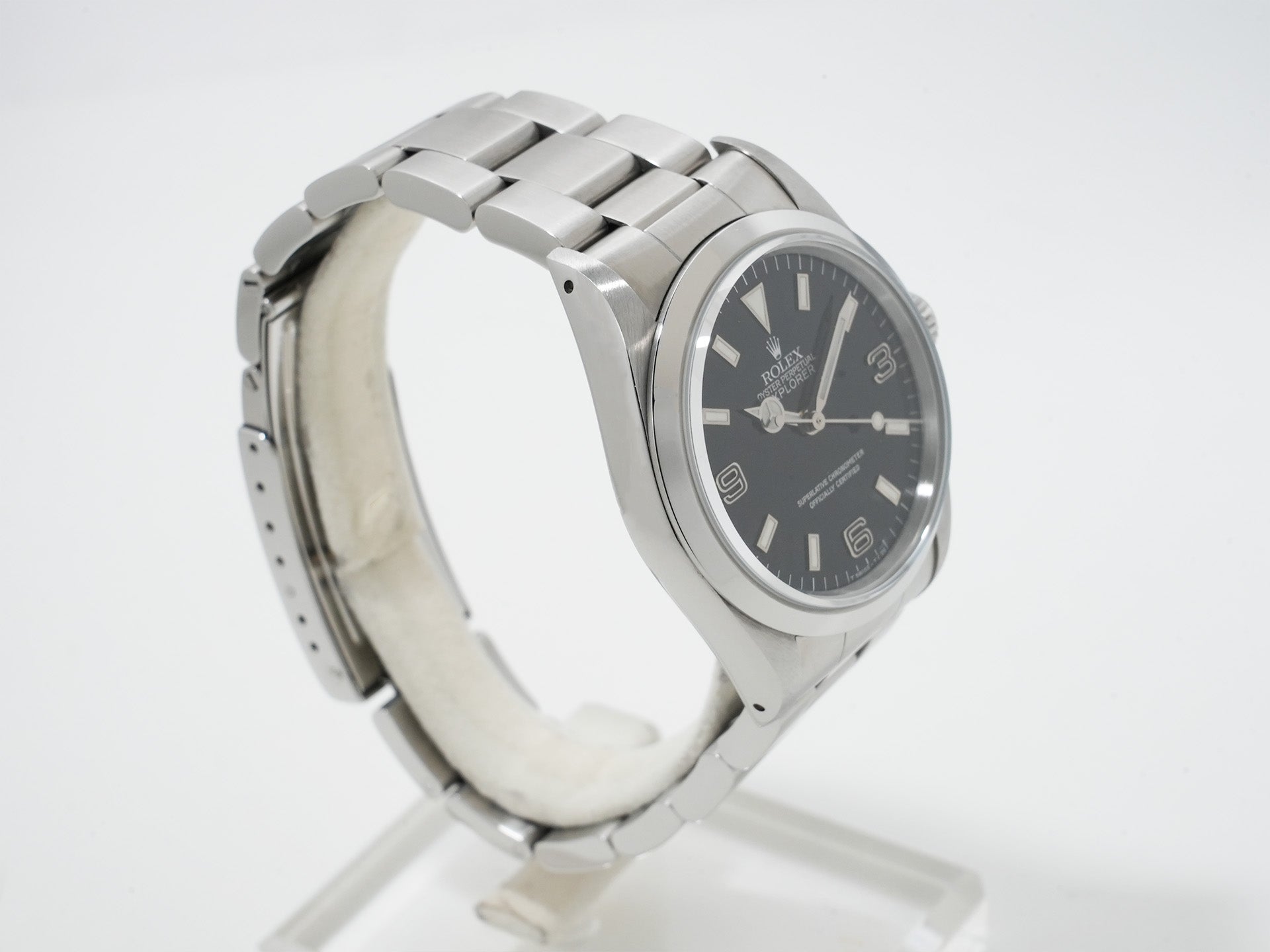 ロレックス エクスプローラーI Ref.14270 ステンレススチール ブラック文字盤 オイスターブレスレット 美中古 m2dii9sq